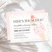 Hier ist die Scoop Ice Cream Virtual Baby Shower
