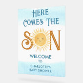 Hier ist die Son Baby Dusche willkommen Acrylschild (Winkel)