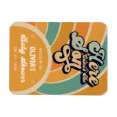 Hier ist die Son Retro Baby Dusche willkommen Magnet (Horizontal)