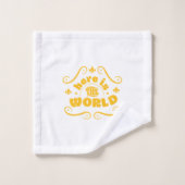 Hier ist die Welt Badhandtuch Set (Waschlappen)
