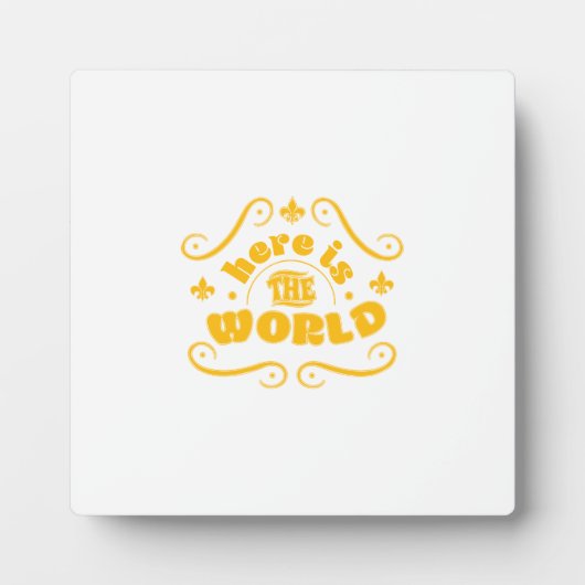 Hier ist die Welt Fotoplatte (Vorderseite)