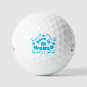 Hier ist die Welt Golfball (Vorderseite)