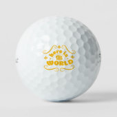Hier ist die Welt Golfball (Vorderseite)