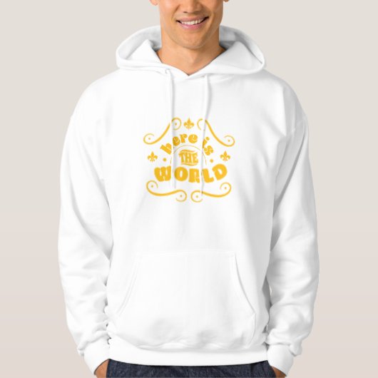 Hier ist die Welt Hoodie (Vorderseite)