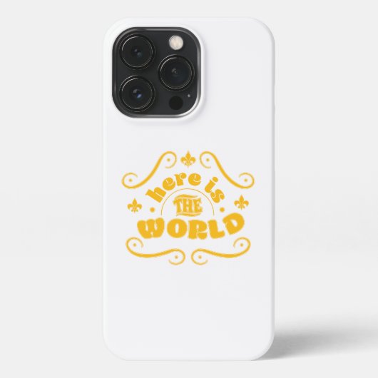 Hier ist die Welt iPhone Hülle (Rückseite)