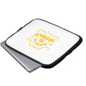 Hier ist die Welt Laptopschutzhülle (Vorne Knopf)
