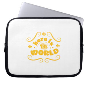 Hier ist die Welt Laptopschutzhülle