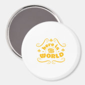 Hier ist die Welt Magnet (Vorderseite/Rückseite)