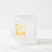 Hier ist die Welt Mattglastasse (Vorderseite Links)