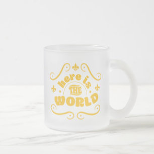Hier ist die Welt Mattglastasse