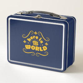 Hier ist die Welt Metall Brotdose