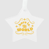 Hier ist die Welt Ornament (Rückseite)