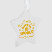 Hier ist die Welt Ornament (Vorderseite)