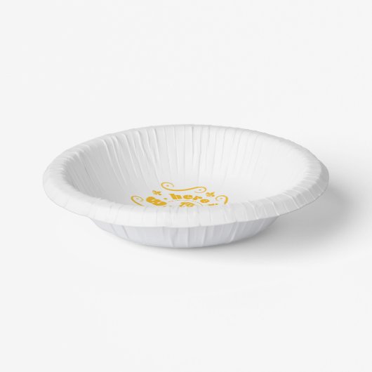 Hier ist die Welt Pappteller (Gewinkelt)