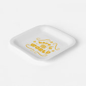 Hier ist die Welt Pappteller (Gewinkelt)