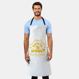 Hier ist die Welt Schürze