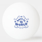 Hier ist die Welt Tischtennisball (Rückseite)