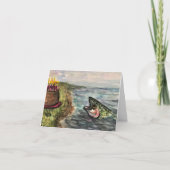 Hier ist ein glücklicher Geburtstag Dankeskarte (Vorderseite)