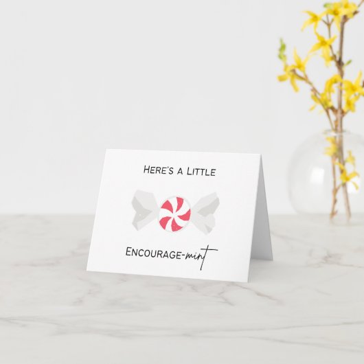 Hier ist ein kleiner "Enmutigmint-Ermutigungspult" Karte (Gelbe Blume)