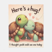 Hier ist ein Niedliches, modernes Schildkrötenlede Fleecedecke (Vorderseite)