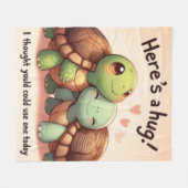 Hier ist ein Niedliches, modernes Schildkrötenlede Fleecedecke (Vorderseite (Horizontal))