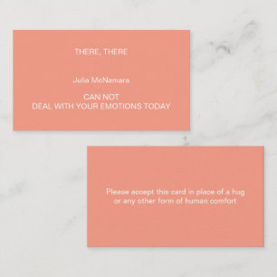 HIER IST EIN UMARMUNG Visitenkarte Telefonnummerkarte