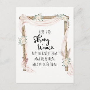 Hier ist ein Zitat für starke Frauen Tribal Boho Postkarte