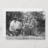 Hier ist eine Story B/W Foto Hochzeit Einladung (Rückseite)