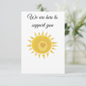 Hier ist eine Unterstützerkarte Karte (Stehend Vorderseite)