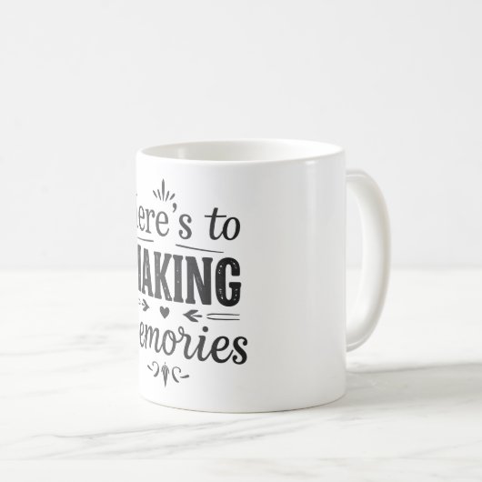 Hier ist Erinnerungen Geschenk machen Kaffeetasse (VorderseiteRechts)