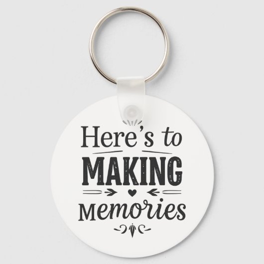 Hier ist Erinnerungen Geschenk machen Schlüsselanhänger (Vorderseite)