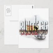 Hier ist es - Rt 66 - Jack Rabbit Junction, AZ Postkarte (Vorne/Hinten)