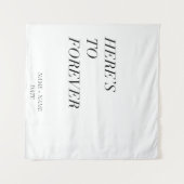 Hier ist für immer - anpassbarer Name und Datum Wandteppich (Vorderseite (Horizontal))