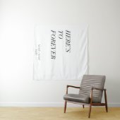 Hier ist für immer - anpassbarer Name und Datum Wandteppich (Beispiel (Horizontal))