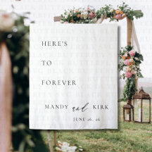 Hier ist für Immer Hochzeitshintergrund-Banner