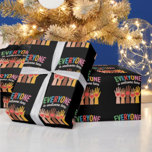 Hier ist jeder willkommen geschenkpapier