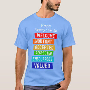 Hier ist jeder willkommen wichtiger Idaho-Lehrer F T-Shirt