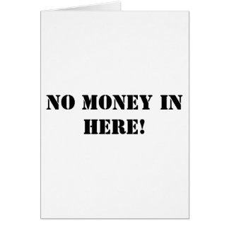 Hier ist kein Geld drin