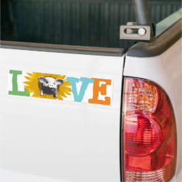 Hier ist meine LIEBE von Sunflower Piggy Autoaufkleber