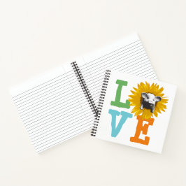 Hier ist meine LIEBE von Sunflower Piggy Notizblock