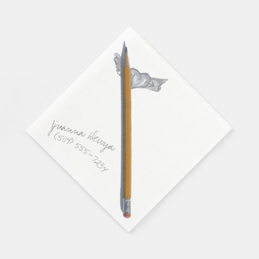 Hier ist meine Nummer LUNCHEON NAPKIN Serviette (Ecke)