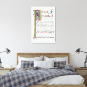 HIER IST STAND GOTT HELFEN MIR MARTIN LUTHER QUOTE LEINWANDDRUCK (Insitu (Schlafzimmer))