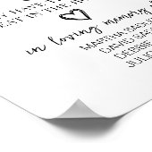 Hier ist unser Party zu den Gastgeschenke Hochzeit Poster (Ecke)