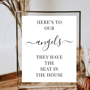 Hier ist unsere Angels Gedenkstätte Hochzeit Print Poster