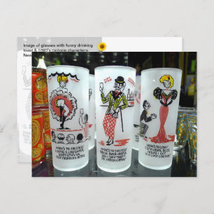 "Hier ist ..." Vintage Glaswaren, New Orleans, LA  Postkarte