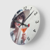 Hier ist zu dir! runde wanduhr (Winkel)