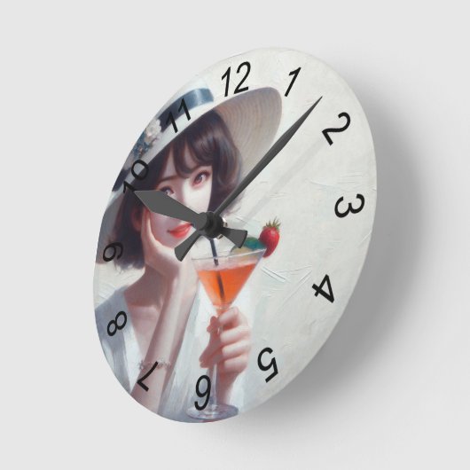 Hier ist zu dir! runde wanduhr (Winkel)