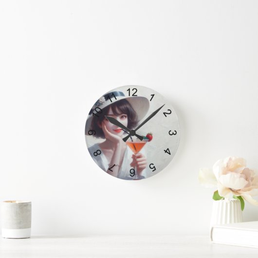 Hier ist zu dir! runde wanduhr (Zuhause)