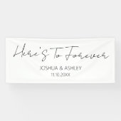 Hier ist zu ewig Script Elegant Wedding Banner (Horizontal)