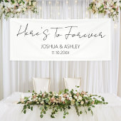 Hier ist zu ewig Script Elegant Wedding Banner
